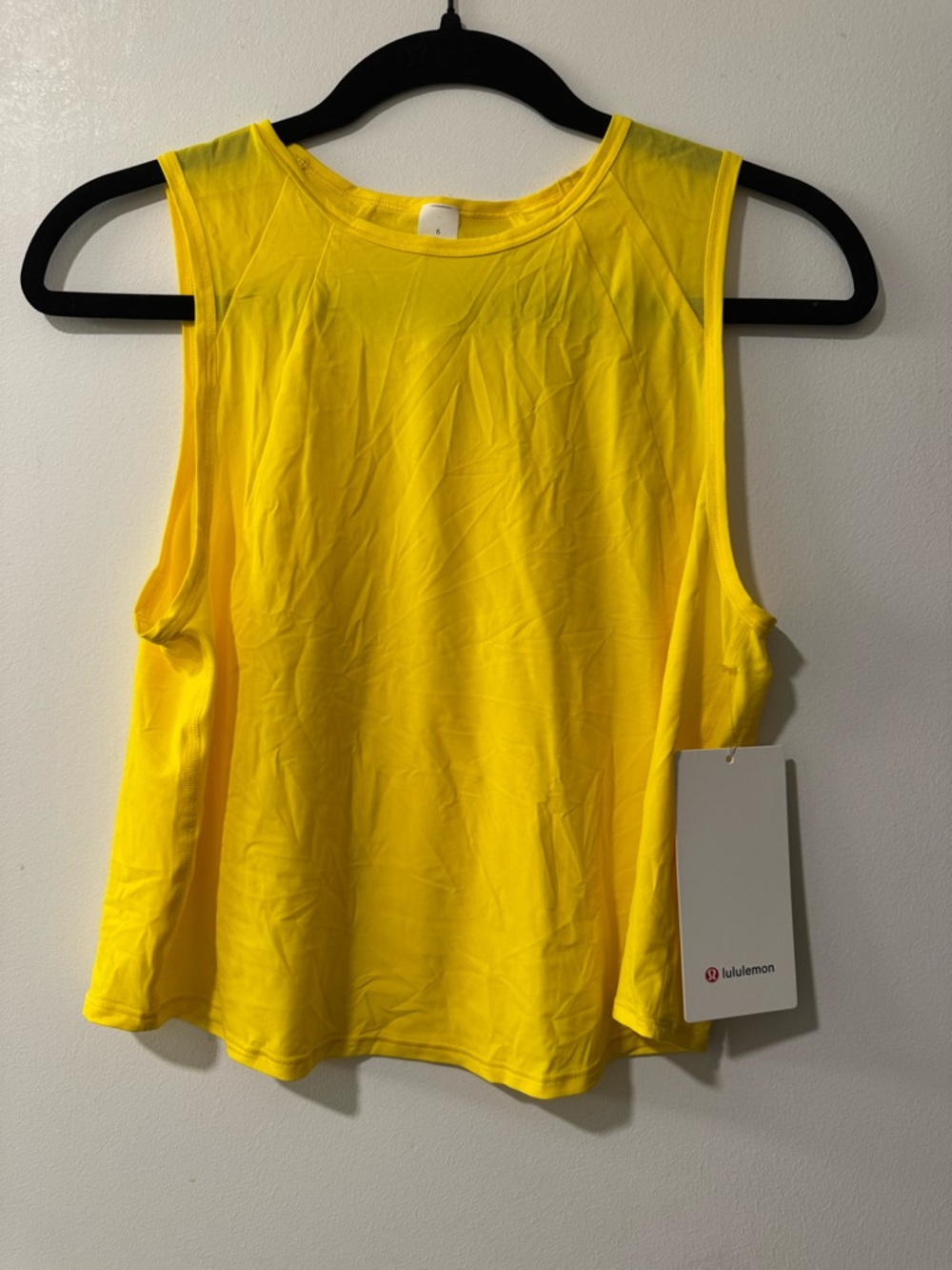 NWT LULULEMON - Utility Yellow Sculpt Cropped Tank - $58 - 4
